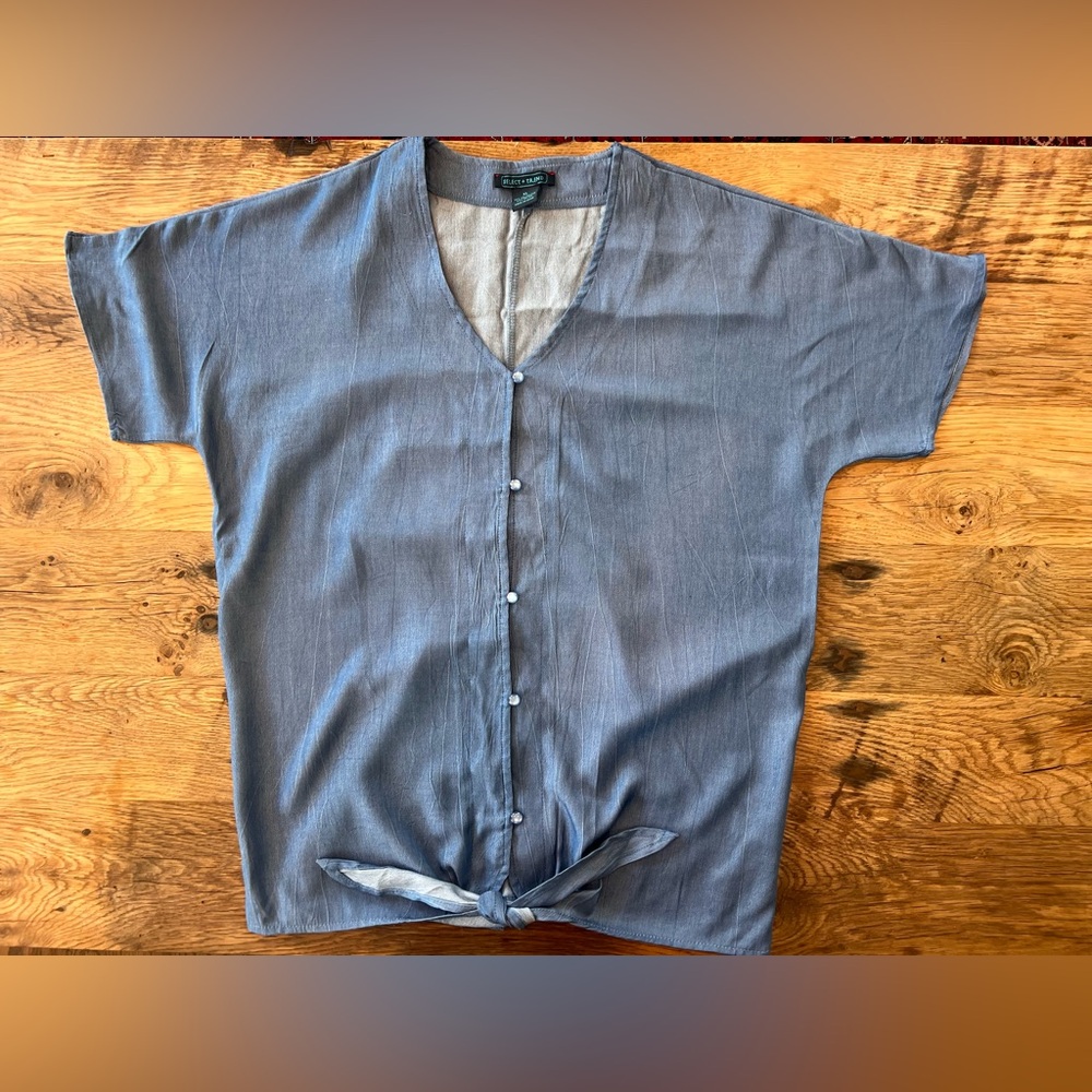 Slate Blue Women's Button-Down Shirt